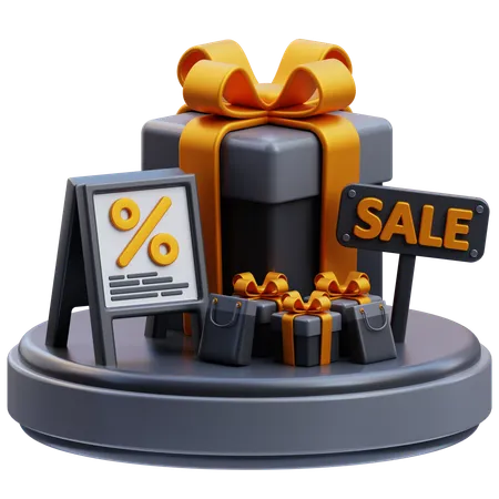 Gift Sales  3D Icon
