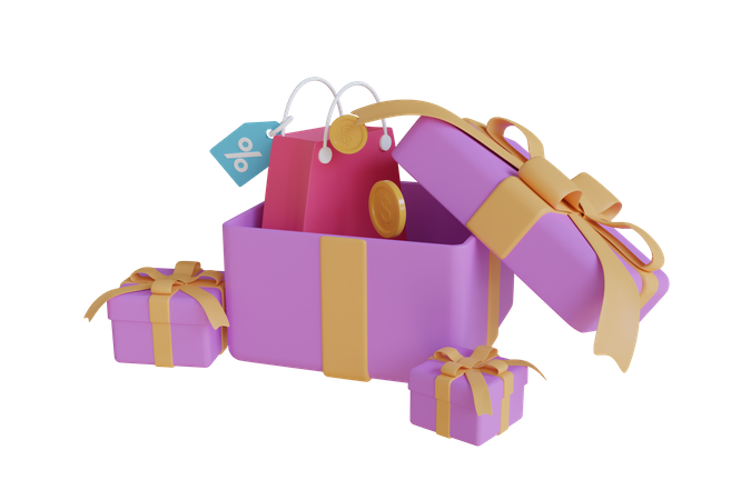 Gift Shopping  3D Icon