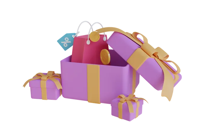 Gift Shopping  3D Icon