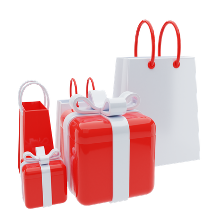 Gift Shopping  3D Illustration