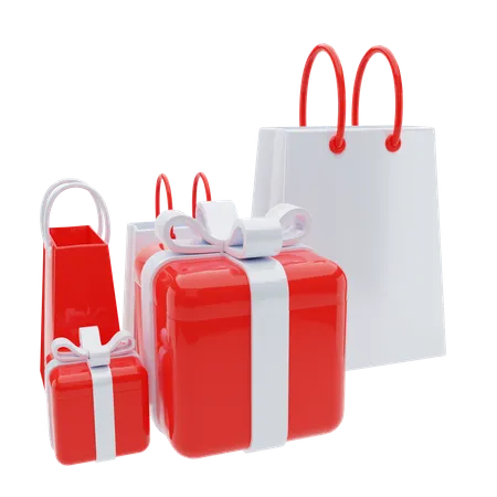 Gift Shopping  3D Illustration