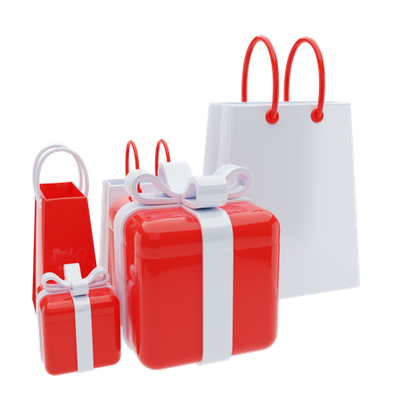 Gift Shopping 3D Illustration