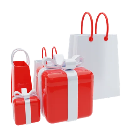 Gift Shopping 3D Illustration