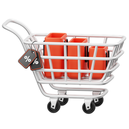 Gift Shopping Trolley  3D Icon