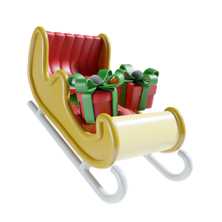 Gift Sledge  3D Icon