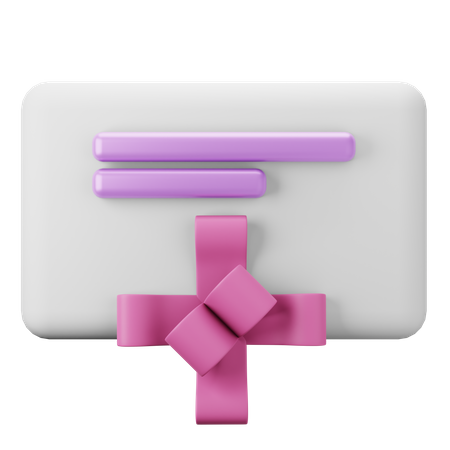 Gift Ticket 3D Icon