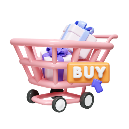 Gift Trolley  3D Icon