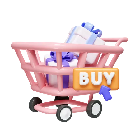 Gift Trolley  3D Icon