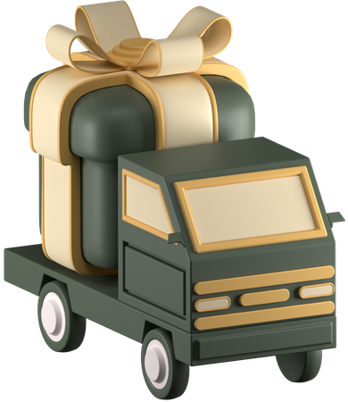 Gift Truck  3D Icon