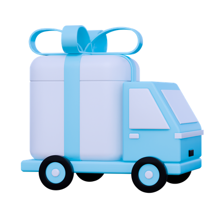 Gift Truck  3D Icon