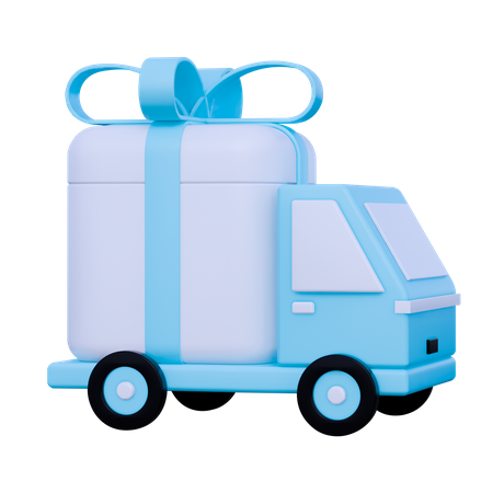 Gift Truck 3D Icon