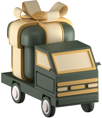 Gift Truck  3D Icon