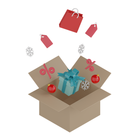 Gift Unboxing 3D Icon
