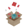 gift unboxing 3d logo