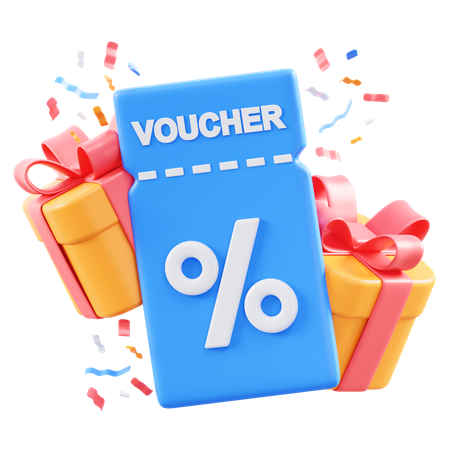 Gift Voucher  3D Icon