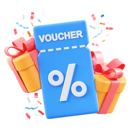 Gift Voucher  3D Icon