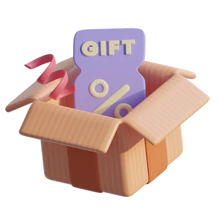 Gift Voucher  3D Icon