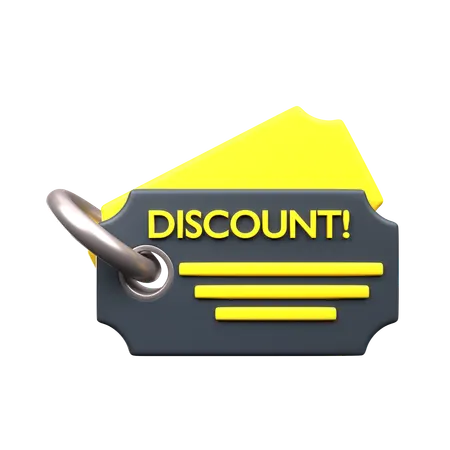Gift Voucher Tag  3D Icon