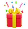 Gift with Confetti