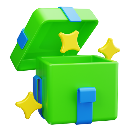 Gift With Confetti  3D Icon