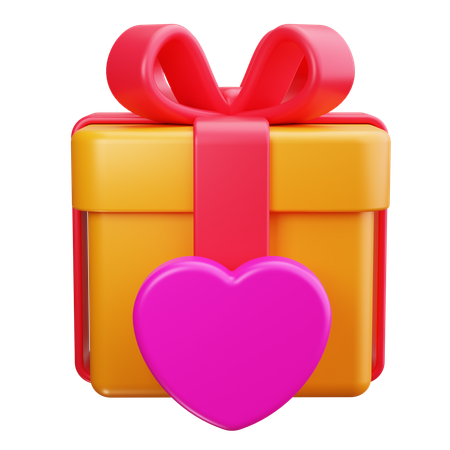 Gift with Heart  3D Icon