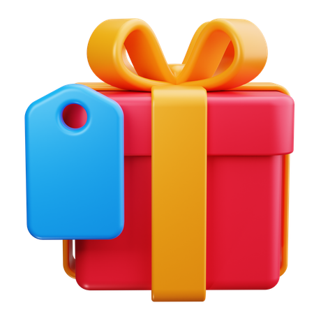 Gift with Tag  3D Icon