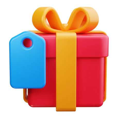 Gift with Tag  3D Icon