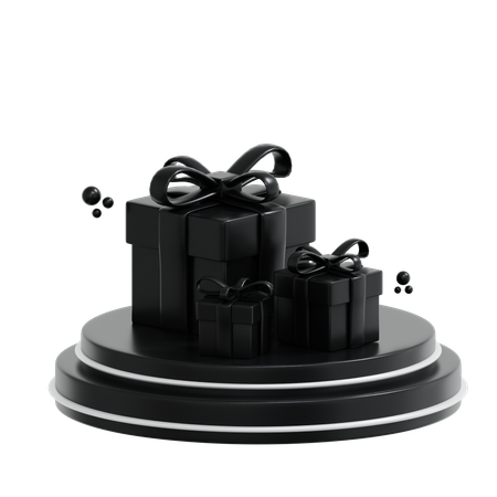 Giftbox Podium  3D Icon