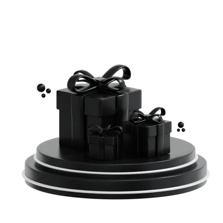 Giftbox Podium  3D Icon