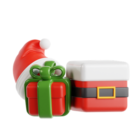 Giftbox santa  3D Icon