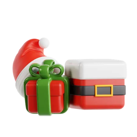 Giftbox santa  3D Icon