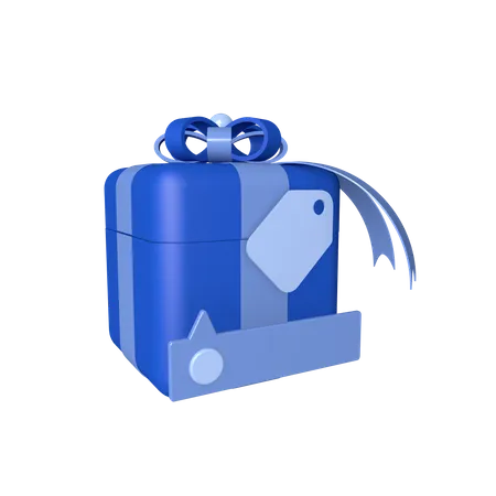 Giftbox with tag 3D Icon