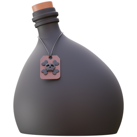 Giftflasche zum Halloweentag  3D Icon