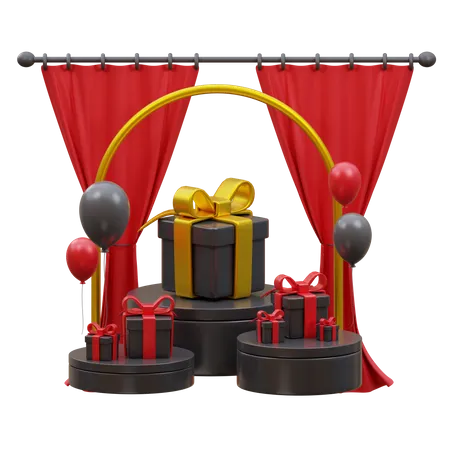 Gifts Podium  3D Icon