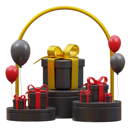 Gifts Podium  3D Icon