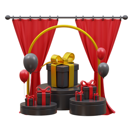 Gifts Podium  3D Icon