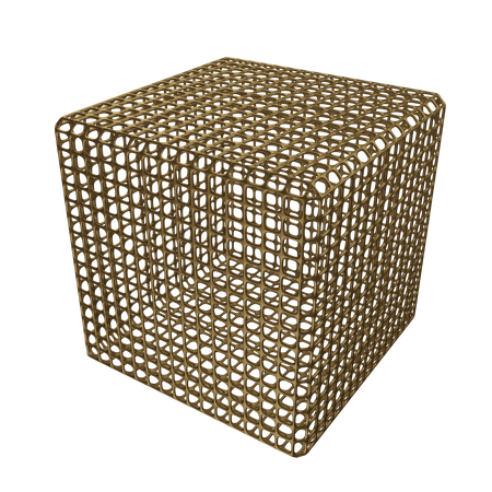 Gilded Cube 3D Icon