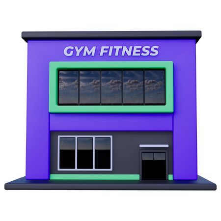 Gimnasio edificio de fitness  3D Icon