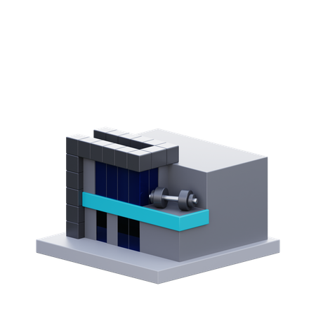 Prédio de academia  3D Icon