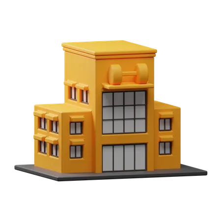 Prédio de academia  3D Icon