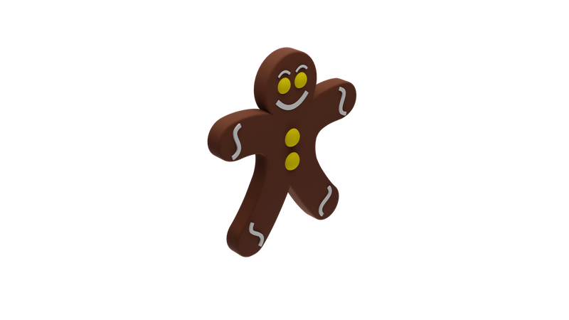 Ginger bread man  3D Icon