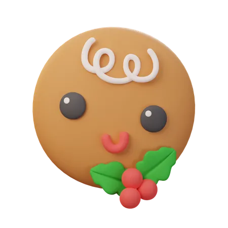 3 D Cookie Man Christmas Decorative Elements 3D Icon