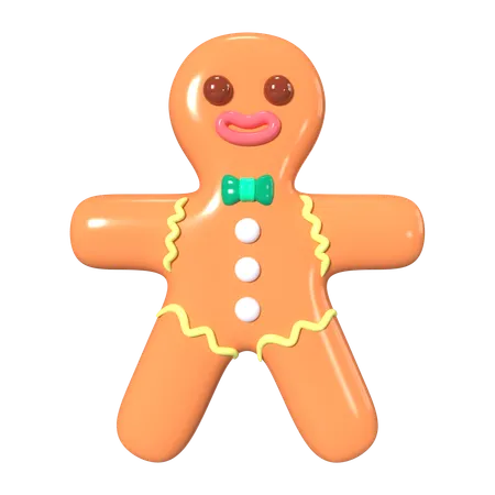 This Is Gingerbread 3 D Render Illustration Icon It Comes As A High Resolution PNG File Isolated On A Transparent Background The Available 3 D Model File Formats Include BLEND OBJ FBX And GLTF 3D Icon