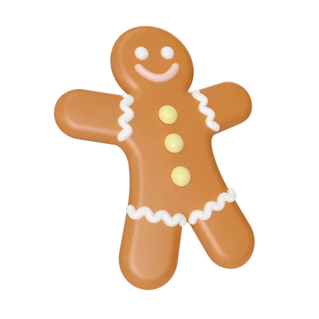 This Is Gingerbread 3 D Render Illustration Icon High Resolution Png File Isolated On Transparent Background Available 3 D Model File Format Blend Fbx Gltf And Obj 3D Icon