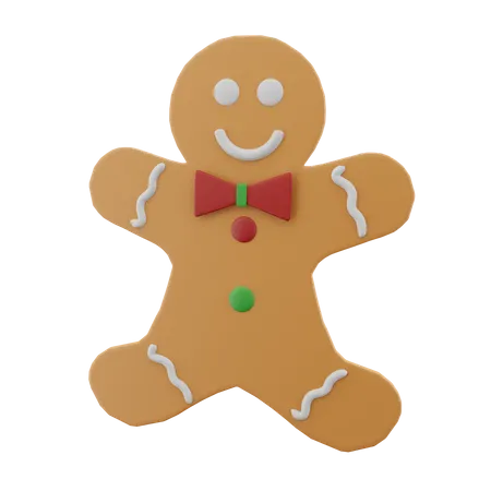 Christmas 3 D Gingerbread Icon Illustration 3D Icon