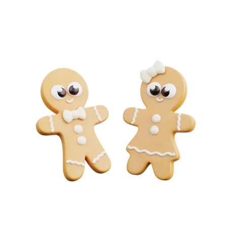 3 D Christmas Dessert Gingerbread 3D Icon
