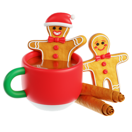 Gingerbread and Hot Chocolate  3D Icon