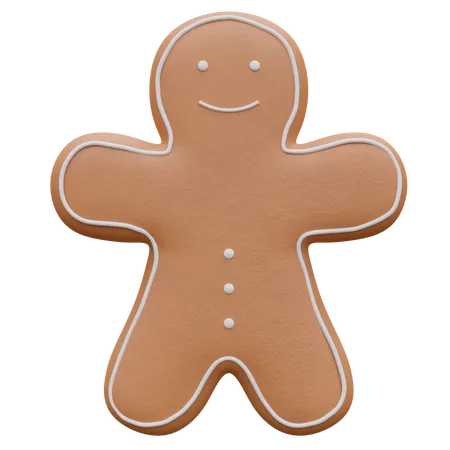 Gingerbread Cookie Man 3 D Icon Illustration 3D Icon