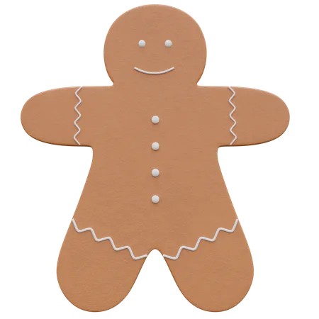 Gingerbread cookie man  3D Icon