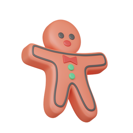 Gingerbread Man  3D Icon